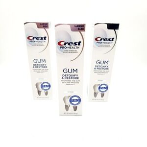 Crest‎ Pro-Health Gum Detoxify Deep Clean Fluoride Toothpaste 3x 4.6 oz Tubes
